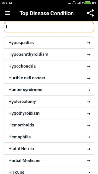 Disease Dictionary 2.1.2 Screenshot