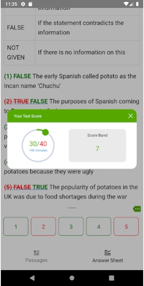 TOTAL IELTS Reading Practice 1.0 Screenshot