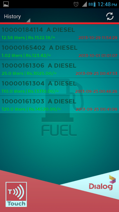 Touch Fuel 1.2.2 Screenshot