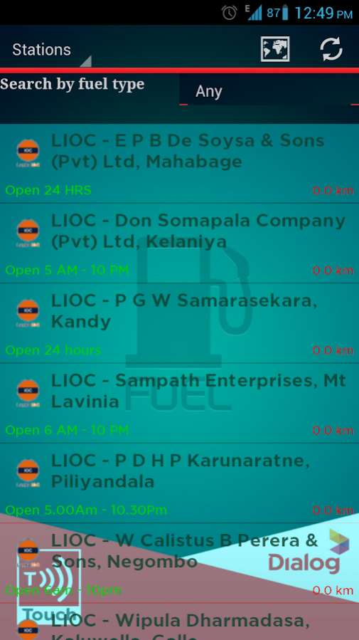 Touch Fuel 1.2.2 Screenshot
