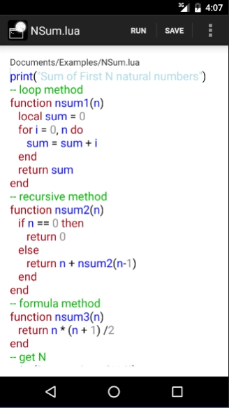 Touch Lua 1.2.5 Screenshot