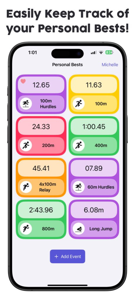 Track and Field Personal Best 1.2.4 Screenshot