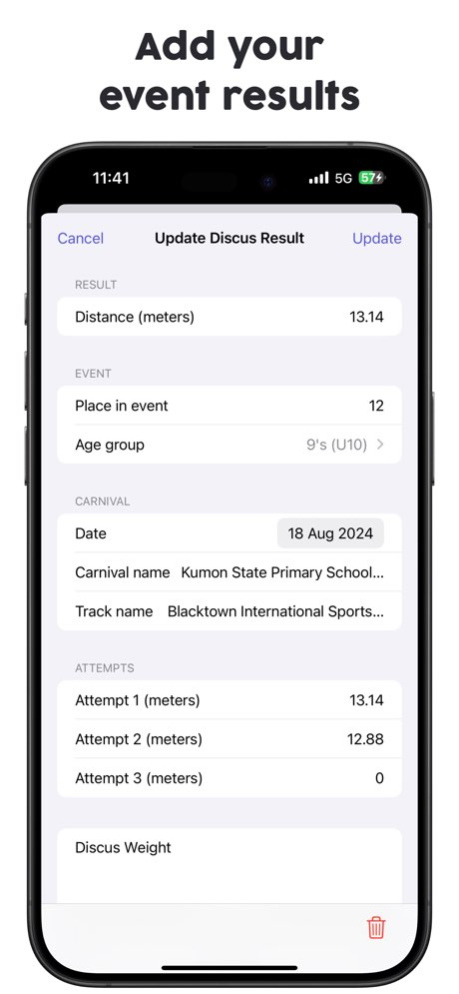 Track and Field Personal Best 1.2.4 Screenshot