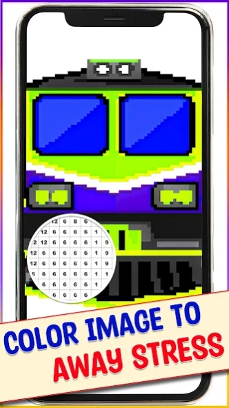 Trains Pixel Art Coloring Book 4.5 Screenshot