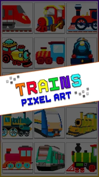 Trains Pixel Art Coloring Book 4.5 Screenshot