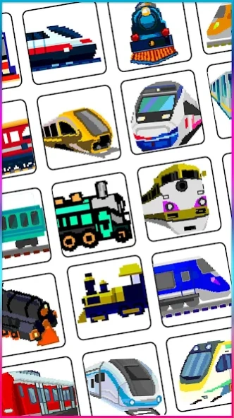 Trains Pixel Art Coloring Book 4.5 Screenshot