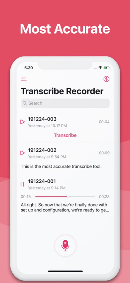 Transcribe Recorder - Memo 1.3.2 Screenshot