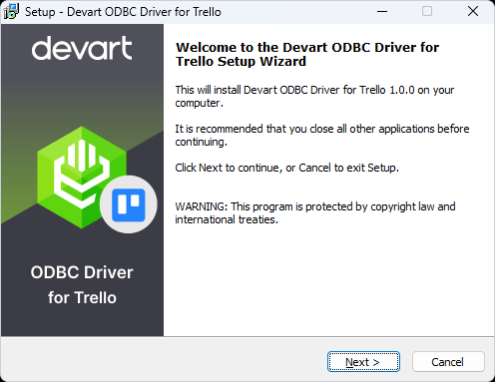 Trello ODBC Driver by Devart 1.2.0 Screenshot