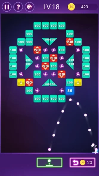 Tricky Bounce - Brick Breaker 1.222 Screenshot