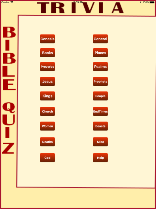 Trivia Bible Quiz 34.0 Screenshot