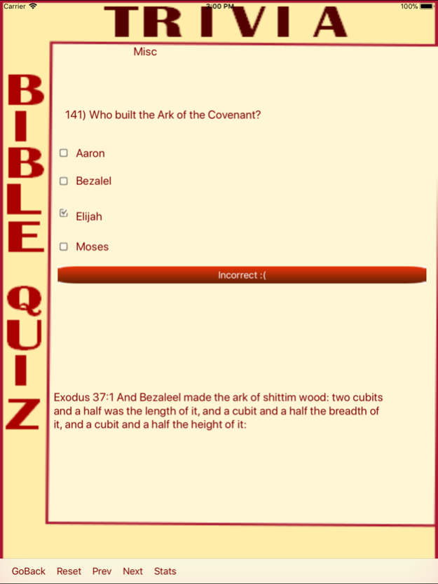 Trivia Bible Quiz 34.0 Screenshot