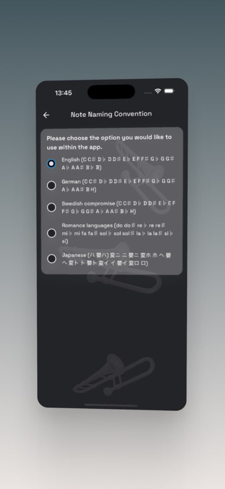 Trombone Tuner: Tone Generator 1.0.4 Screenshot