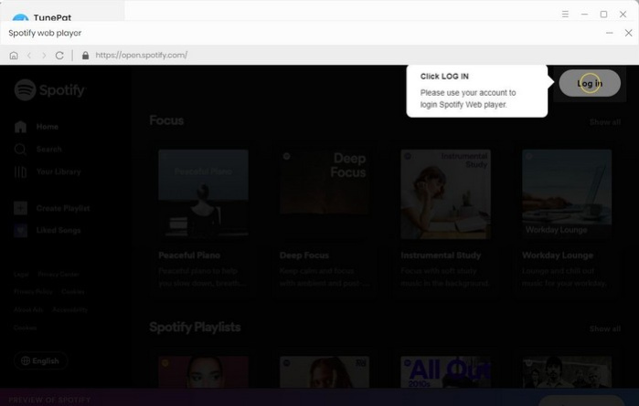 TunePat Spotify Converter 2.5.6 Screen Photos 1
