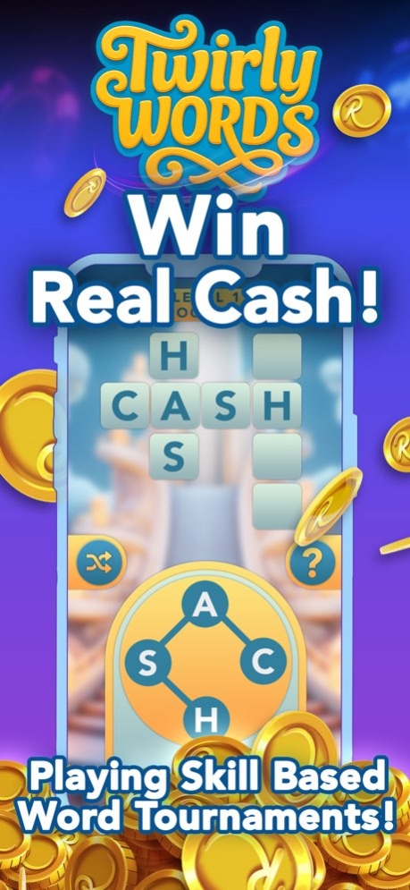 Twirly Words: Real Money Games  Screenshot