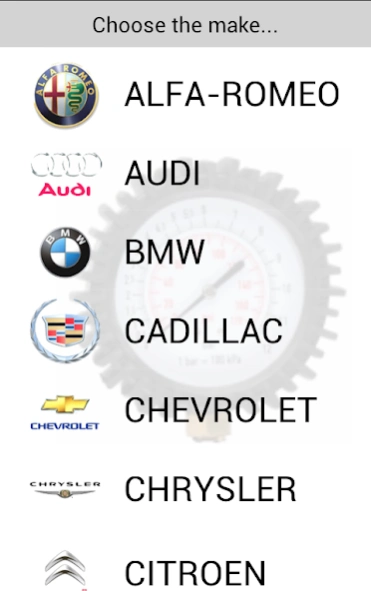 Tyre Pressure  Screenshot