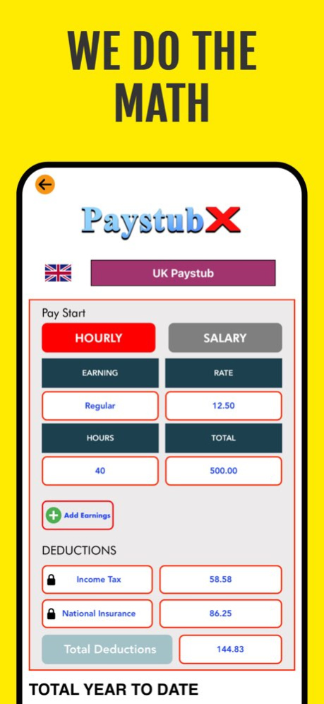 UK Paystub: Paycheck maker AI 1.0.14 Screenshot
