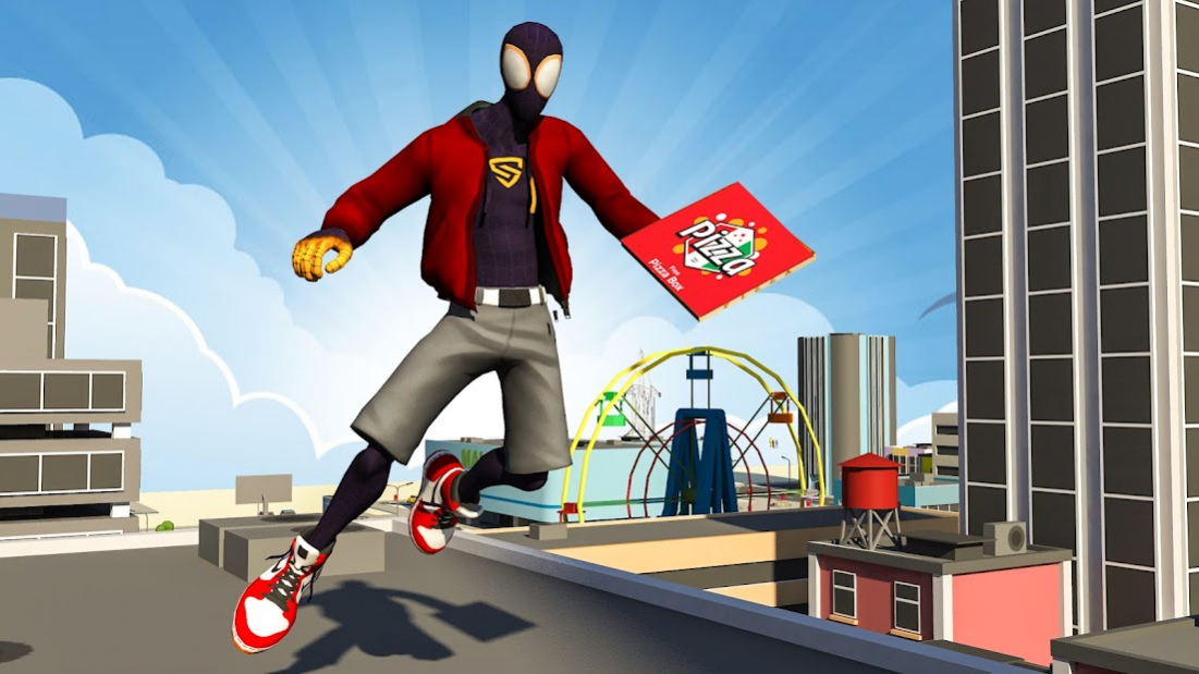 Ultimate Flying Spider Hero Pizza Delivery 1.1 Screenshot
