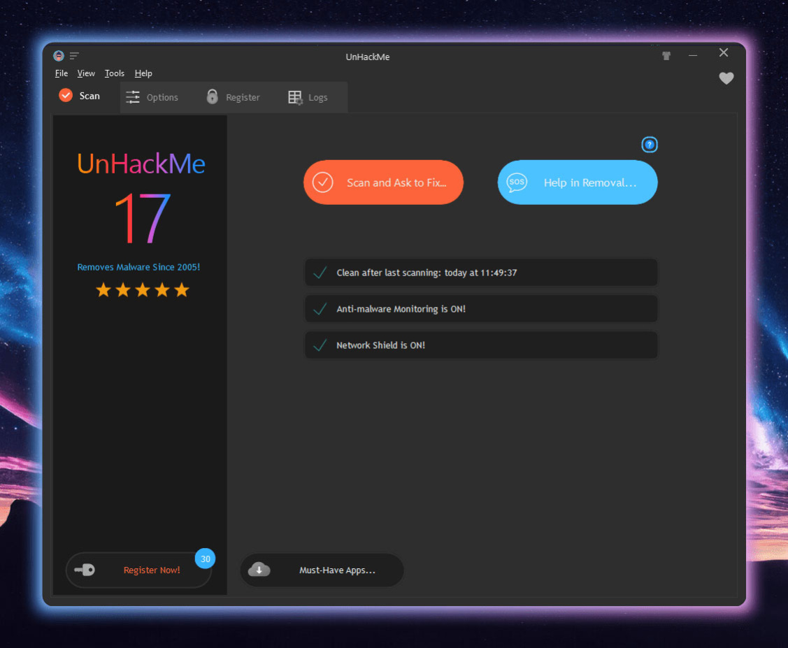 UnHackMe 17.90.2025.1224 Screenshot