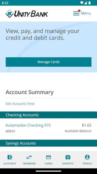 UNITY BANK MOBILE BANKING  Screenshot