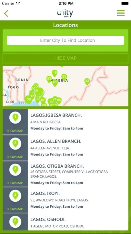 UnityMobile for Unity Bank 3.0 Screenshot