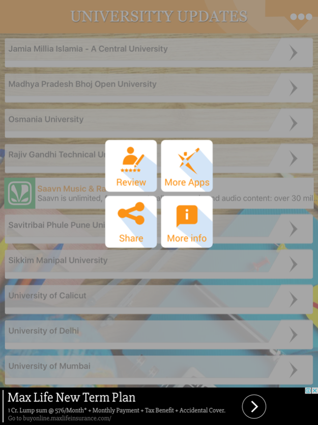 University Updates 2.0 Screenshot