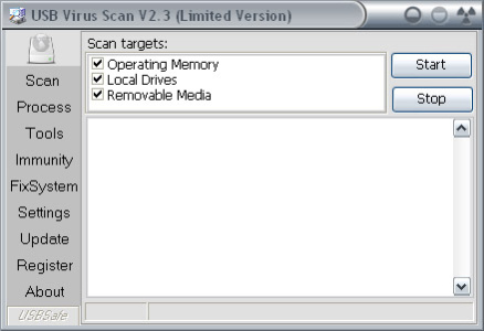 USB Virus Scan 2.4 Screenshot
