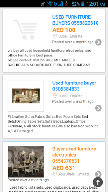 Used Furniture in Dubai - UAE 1.0 Screenshot