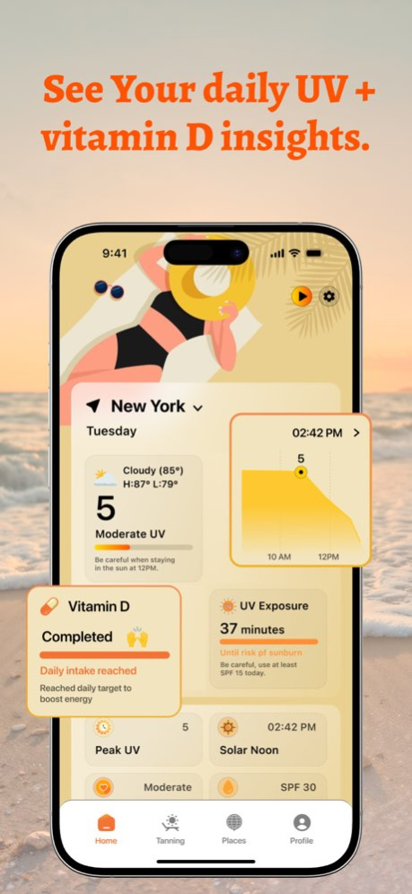 UV Index Today~ Sun Tanning AI  Screenshot
