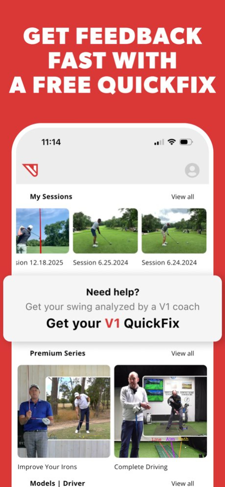 V1 Golf: Golf Swing Analyzer 5.15.0 Screenshot