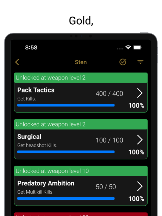 Vanguard Camo Tracker 1.1 Screenshot