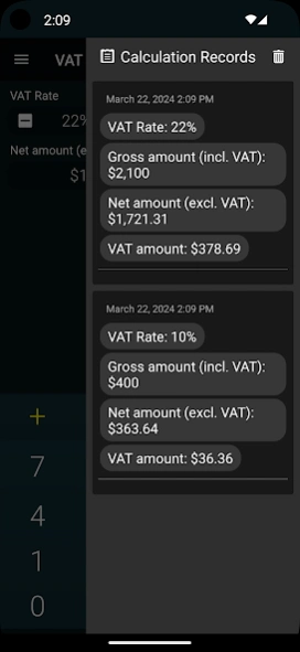 VAT Calculator 1.2.3 Screenshot