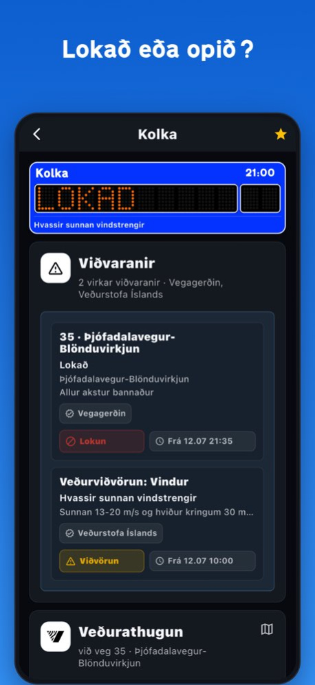Veðrið - Weather in Iceland 4.1.0 Screenshot
