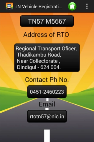 Vehicle Registration Check-TN 1.0 Screenshot