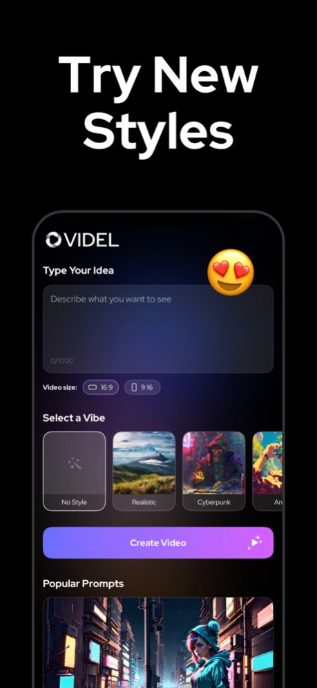 Videl - AI Video Generator 1.07 Screenshot
