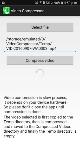 Video Compressor 1.1 Screenshot