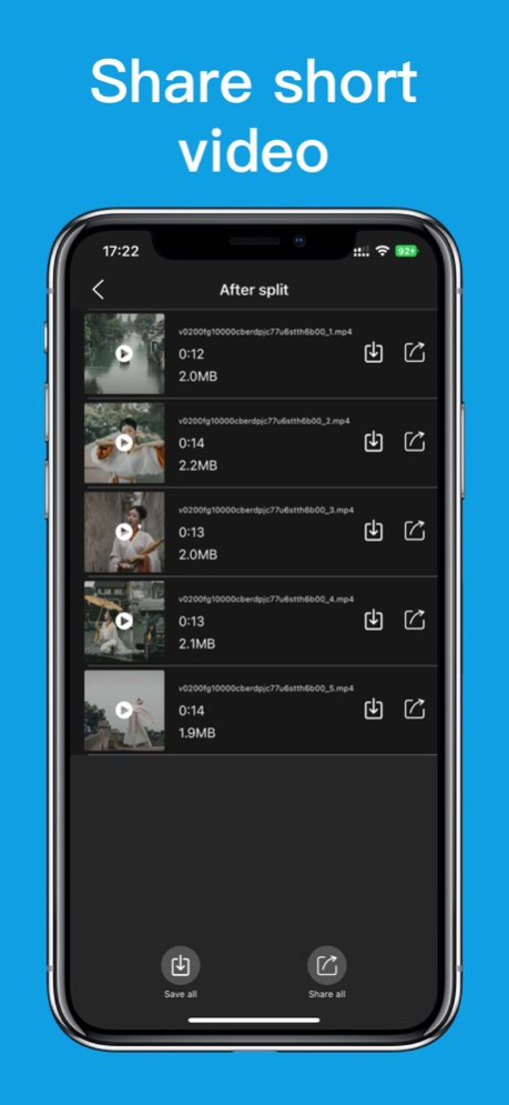 Compress Video - split,shrink 1.2 Screenshot