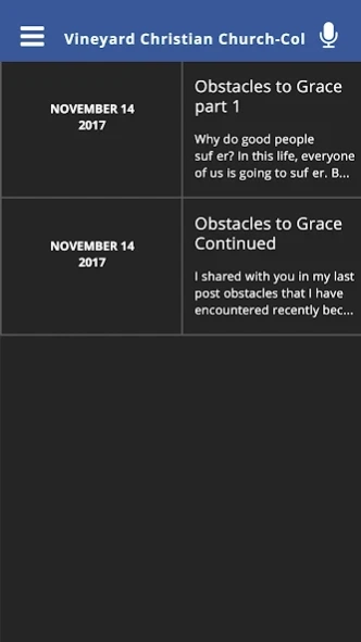 Vineyard Christian Church-Col 2.8.1 Screenshot