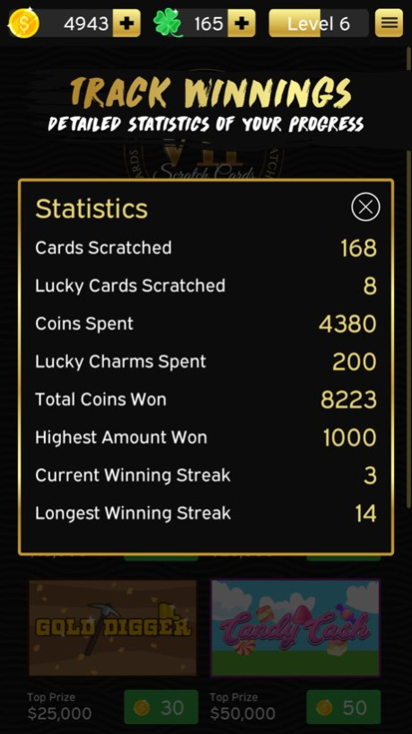 VIP Scratch Cards 1.3 Screenshot