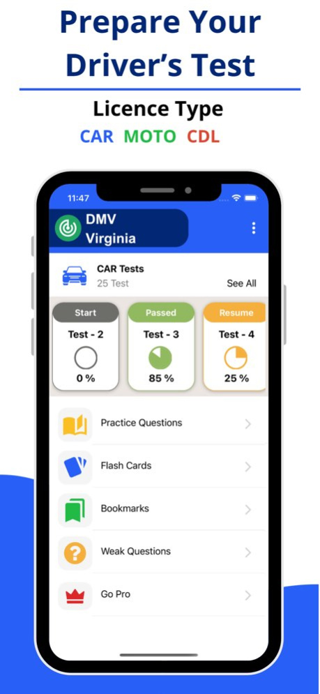 Virginia DMV Permit Test 4.0 Screenshot