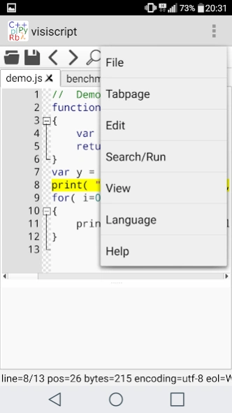 VisiScript Text Editor 0.6.2.2 Screenshot
