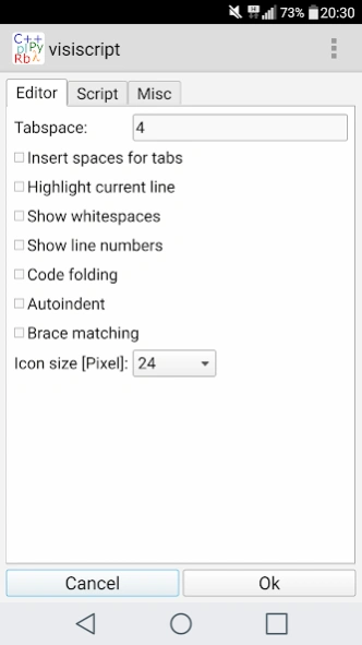VisiScript Text Editor 0.6.2.2 Screenshot