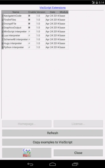 VisiScript & SciteQt Ext.  Screenshot