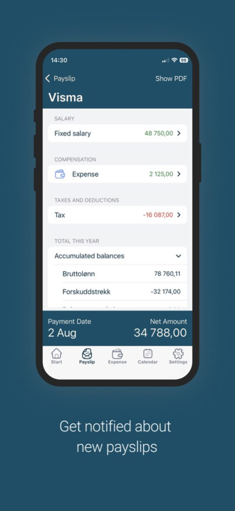 Visma Employee 12.4 Screenshot