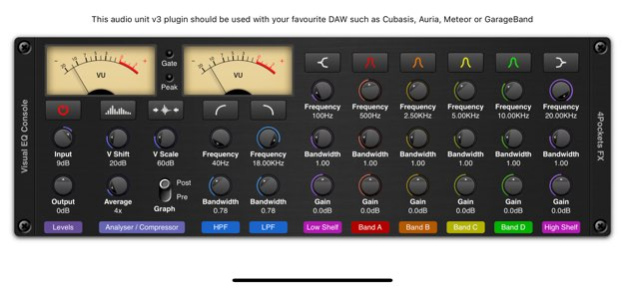 Visual EQ Console AUv3 Plugin 1.14 Screenshot