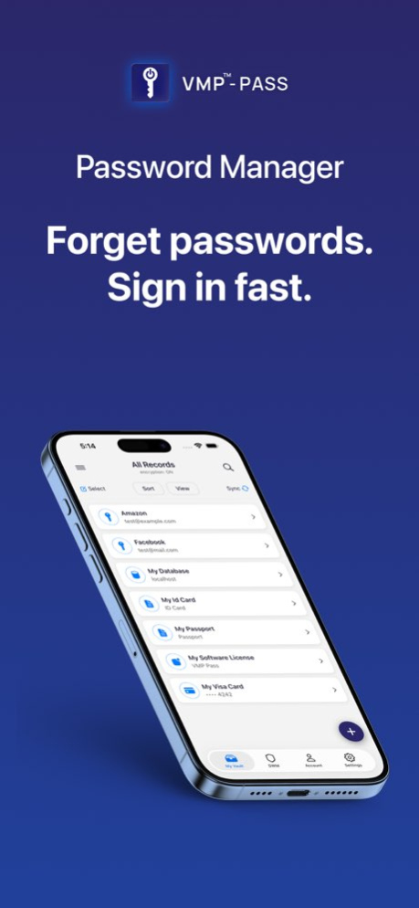 VMP Pass: Password Manager 2.26 Screenshot