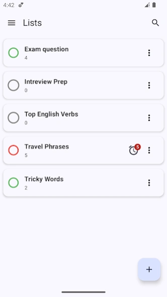 Vocatrainer: train vocabulary  Screenshot