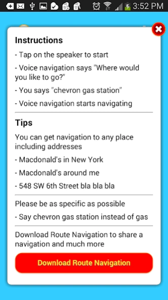 Voice Navigation 7.0 Screenshot