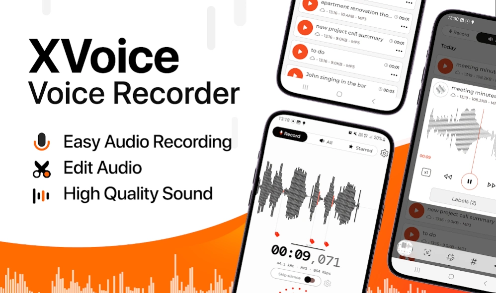 Voice Recorder - XVoice 6.6 Screenshot