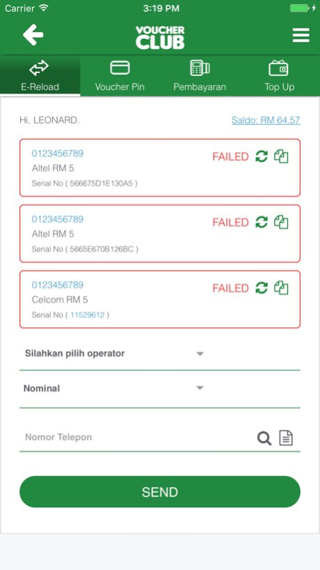 VoucherClub TopUp 2.9.0 Screenshot