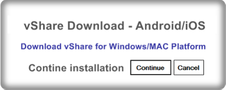 vshare 1.1.8 Screenshot